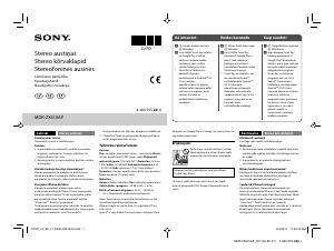 Rokasgrāmata Sony MDR-ZX610AP Galvas tālrunis