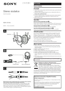 Priručnik Sony MDR-ZX700 Slušalica