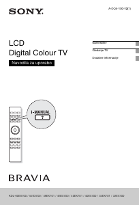 Priročnik Sony Bravia KDL-46HX700 LCD-televizor