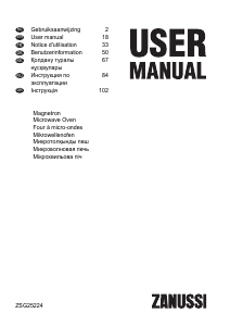 Mode d’emploi Zanussi ZSG25224XA Micro-onde