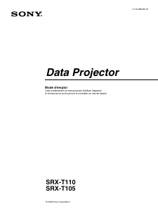 Mode d’emploi Sony SRX-T105 Projecteur