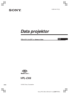 Manuál Sony VPL-CX6 Projektor