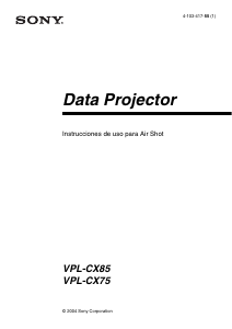 Manual de uso Sony VPL-CX85 Proyector