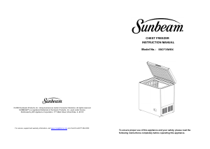 Manual Sunbeam SBCF35WBX Freezer