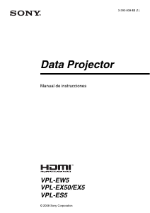 Manual de uso Sony VPL-EX5 Proyector