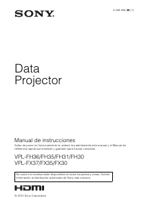 Manual de uso Sony VPL-FH30 Proyector