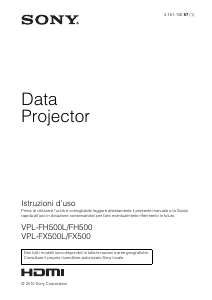 Manuale Sony VPL-FH500L Proiettore