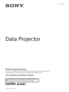 Bedienungsanleitung Sony VPL-FHZ101L Projektor