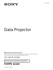 Manual de uso Sony VPL-FHZ120L Proyector