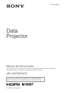 Manual de uso Sony VPL-FHZ75 Proyector