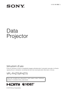 Manuale Sony VPL-FHZ75 Proiettore