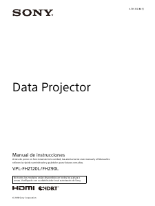 Manual de uso Sony VPL-FHZ90L Proyector