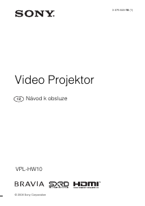 Manuál Sony VPL-HW10 Projektor