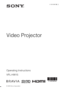 Manual Sony VPL-HW15 Projector