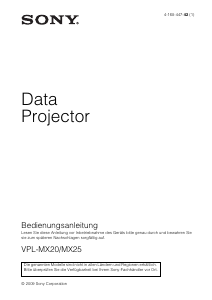 Bedienungsanleitung Sony VPL-MX25 Projektor