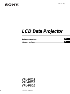 Bedienungsanleitung Sony VPL-PS10 Projektor