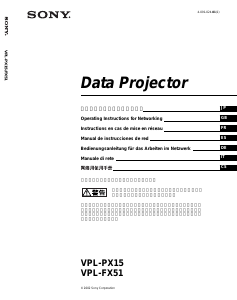 Manuale Sony VPL-PX15 Proiettore