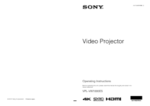 Manual Sony VPL-VW1000ES Projector