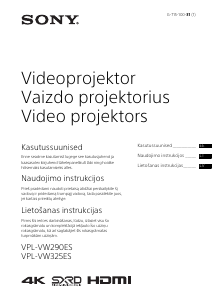 Vadovas Sony VPL-VW290ES Projektorius