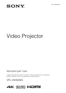 Manual Sony VPL-VW300ES Projector
