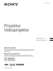 Návod Sony VPL-VW890ES Projektor