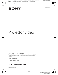 Manual Sony VPL-VW890ES Proiector