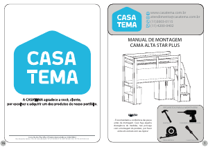 Manual Casatema Star Plus Estrutura de cama alta