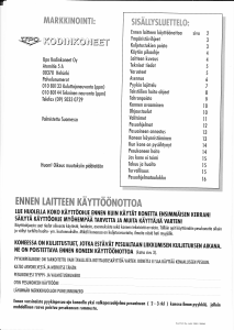 Käyttöohje UPO PESUKARHU 900 Pesukone