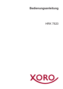 Bedienungsanleitung Xoro HRK 7820 Digital-receiver