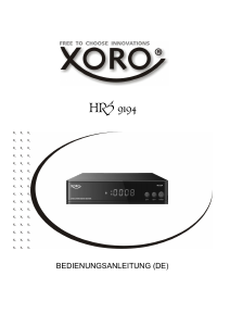 Bedienungsanleitung Xoro HRS 9194 Digital-receiver