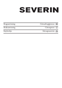 Brugsanvisning Severin CP 3536 Citruspresser