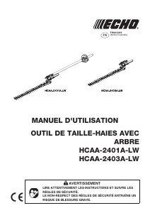 Mode d’emploi Echo HCAA-2403A-LW Taille-haies