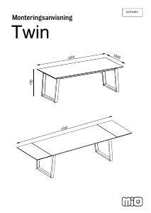 Brugsanvisning Mio Twin Spisebord