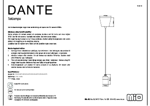Manual Mio Dante Lamp