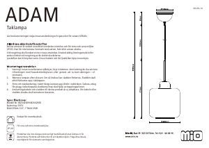 Manual Mio Adam Lamp