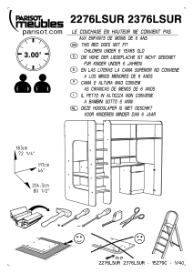 Instrukcja Parisot 2376LSUR Łóżko na antresoli