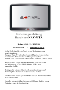 Bedienungsanleitung A-rival MTA 60 Navigation