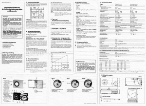 Bedienungsanleitung AEG FRe-UTQ 525 27 Thermostat