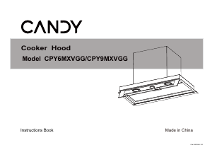 Manual Candy CPY6MXVGG Cooker Hood