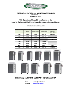 Manual SEM 3140P Paper Shredder