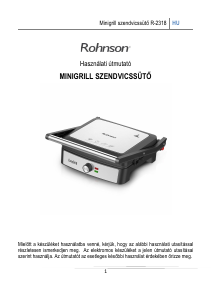 Használati útmutató Rohnson R-2318 Kontaktgrill