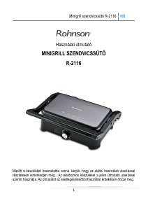 Használati útmutató Rohnson R-2116 Kontaktgrill