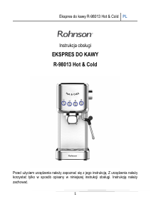 Instrukcja Rohnson R-98013 Hot & Cold Ekspres do espresso