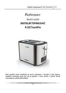 Manuál Rohnson R-222 TouchPro Toustovač