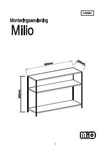 Használati útmutató Mio Milio TV-asztal