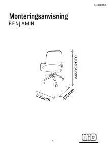 Mode d’emploi Mio Benjamin Chaise de bureau