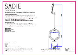 Bruksanvisning Mio Sadie Lampa