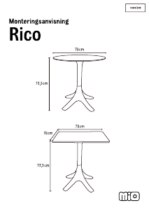 説明書 Mio Rico ガーデンテーブル