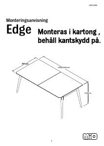 Manual de uso Mio Edge Mesa de comedor