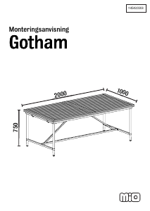 Bedienungsanleitung Mio Gotham Esstisch